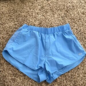 ALO Yoga Women's Light Blue Athletic Shorts